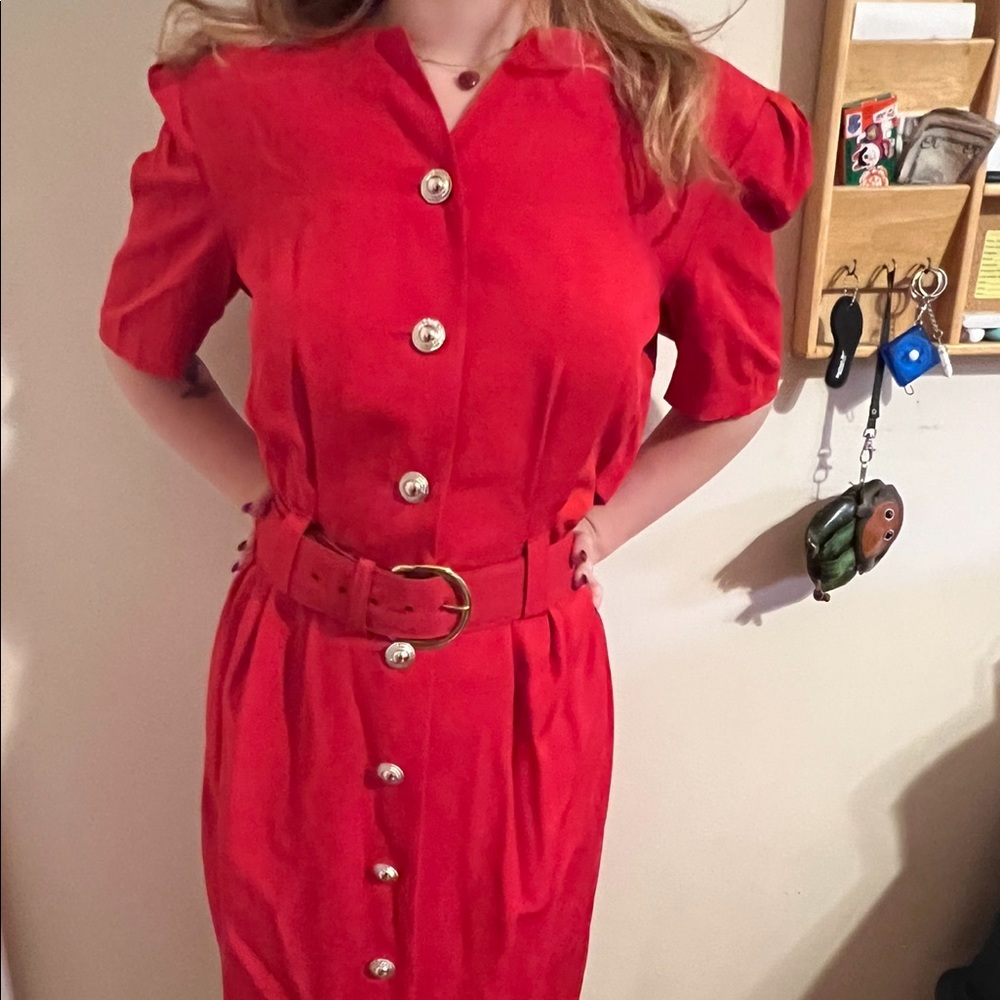 Red Periwinkle Brand Vintage Dress